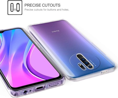 ETUI OCHRONNE XIAOMI REDMI NOTE 9 PRZEZROCZYSTE BEZBARWNE SILIKONOWE CASE