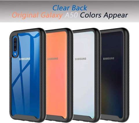 ETUI OCHRONNE SAMSUNG GALAXY A30S/ A50 PRZEZROCZYSTE CZARNA RAMKA BUMPER