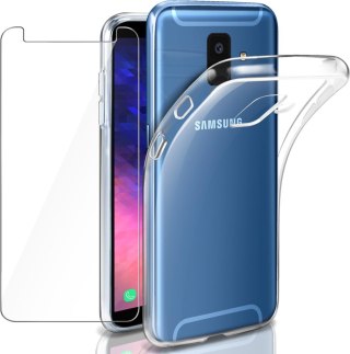 ETUI OCHRONNE SAMSUNG GALAXY A6 PRZEZROCZYSTE BEZBARWNE 1X SZKŁO CASE