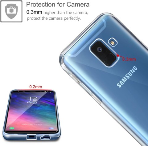 ETUI OCHRONNE SAMSUNG GALAXY A6 PRZEZROCZYSTE BEZBARWNE 1X SZKŁO CASE