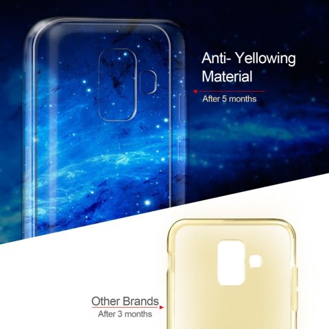 ETUI OCHRONNE SAMSUNG GALAXY A6 PRZEZROCZYSTE BEZBARWNE 1X SZKŁO CASE