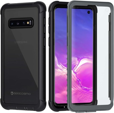 ETUI OCHRONNE SAMSUNG GALAXY S10 PRZEZROCZYSTE CZARNA RAMKA BUMPER SM-G973