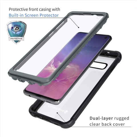 ETUI OCHRONNE SAMSUNG GALAXY S10 PRZEZROCZYSTE CZARNA RAMKA BUMPER SM-G973