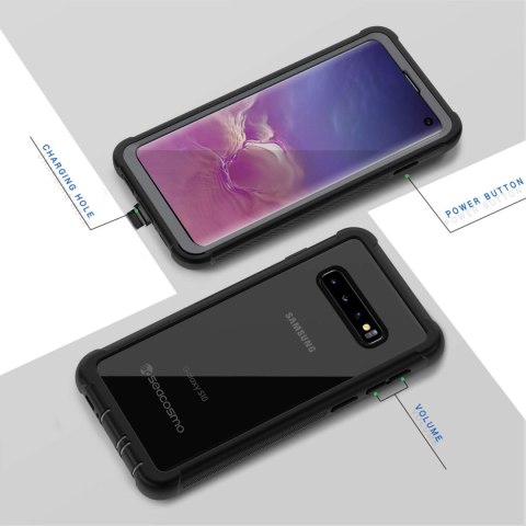 ETUI OCHRONNE SAMSUNG GALAXY S10 PRZEZROCZYSTE CZARNA RAMKA BUMPER SM-G973