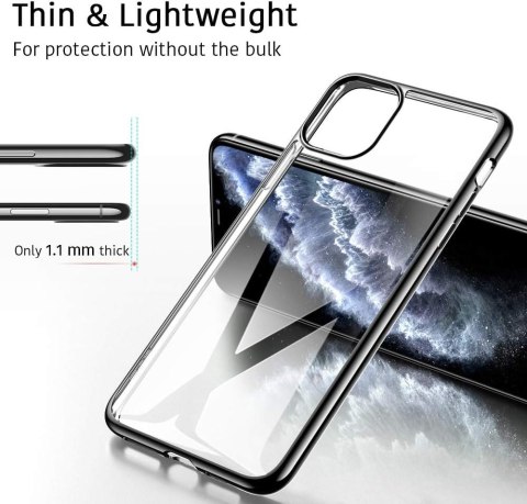 ETUI OCHRPNNE APPLE IPHONE 11 PRO MAX BEZBARWNE CZARNA RAMKA CASE A2161