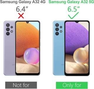 ETUI SAMSUNG GALAXY A32 5G PRZEZROCZYSTE Z CZARNĄ SMYCZĄ 2 SZKŁA HARTOWANE