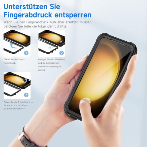 ETUI SAMSUNG GALAXY S23 OCHRONA APARATU PRZEZROCZYSTE CZARNA RAMKA BUMPER