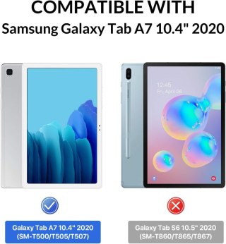 ETUI SAMSUNG GALAXY TAB A7 10.4 CIEMNE SZARE ZAMYKANE Z KLAPKĄ MAGNES