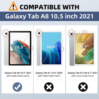 ETUI TABLET SAMSUNG GALAXY TAB A8 10.5" CZARNE Z KLAPKĄ MATOWE ZAMYKANE