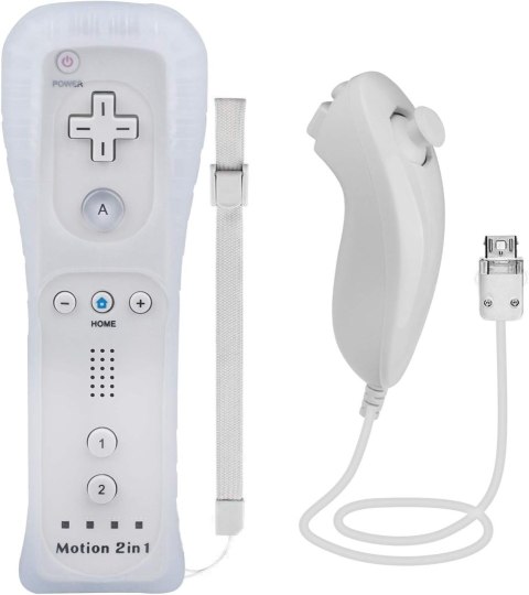 KONTROLER do Wii Motion Plus Nunchuck zamiennik BIAŁY 1kpl TechKen