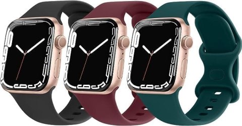 3x PASEK DO ZEGARKA APPLE WATCH 42/44/45/49mm SE/9/8/7/6/5/4/3/2 RÓŻNE KOLORY