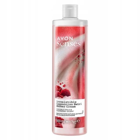 AVON KREMOWY ŻEL POD PRYSZNIC CAPPUCCINO SWIRL MLEKO KOKOSOWE MALINY 500ML