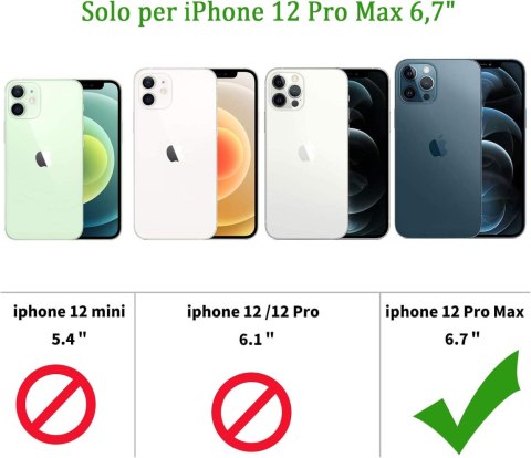 ETUI APPLE IPHONE 12 PRO MAX CZARNE PRZEZROCZYSTE WYTRZYMAŁE BUMPER CASE