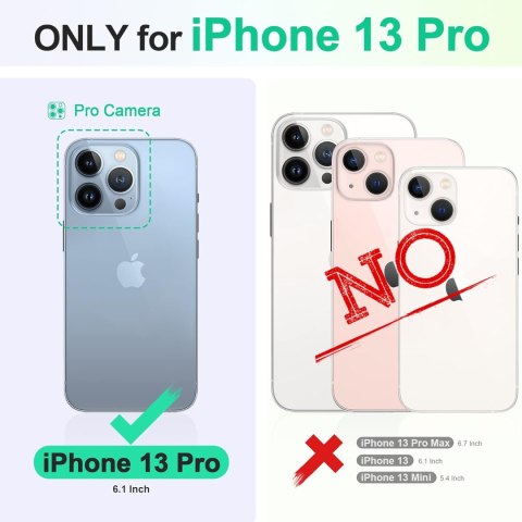 ETUI APPLE IPHONE 13 PRO PRZEZROCZYSTY KWIATY LIŚCIE TUCCH SILIKON +SZKŁO