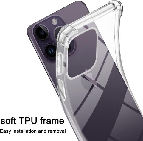 ETUI APPLE IPHONE 14 PRO MAX CASE PRZEŹROCZYSTY ZE SZNURKIEM +SZKŁO RYSIK