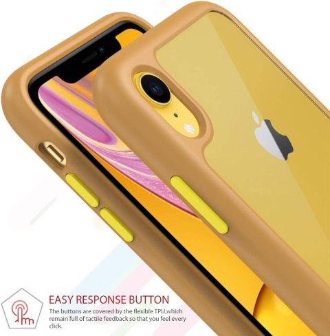 ETUI APPLE IPHONE XR SILIKONOWE SOLIDNE ODPORNE PRZEZROCZYSTY TYŁ