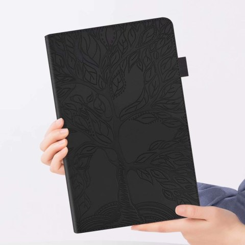 ETUI DO APPLE IPAD 10.2" 9 GEN SKÓRZANE CZARNE Z KLAPKĄ OCHRONNE EKO +RYSIK