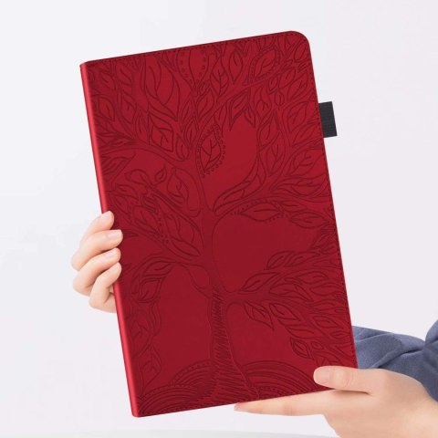 ETUI DO APPLE IPAD 10.2 SKÓRZANE CZERWONE Z KLAPKĄ OCHRONNE EKO +RYSIK