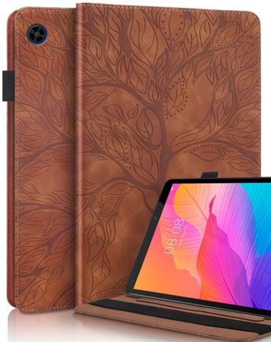 ETUI DO HUAWEI MATEPAD T8 EKO SKÓRA BRĄZOWY OCHRONNY CASE Z KLAPKĄ