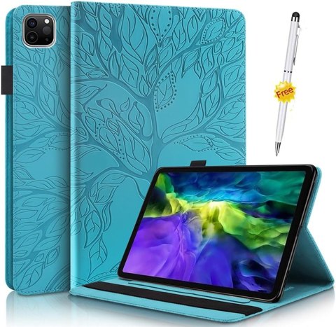 ETUI DO HUAWEI MATEPAD T8 OCHRONA EKO SKÓRA NIEBIESKI Z KLAPKĄ +RYSIK