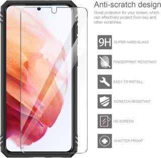 ETUI DO SAMSUNG GALAXY S21 5G CZARNE SILIKON +2X SZKŁO +2X SZKŁO NA APARAT