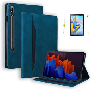 ETUI DO TABLETU SAMSUNG GALAXY TAB S7+ 12.4" GRANATOWY SKŁADANY +SZKŁO