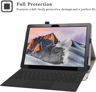 ETUI DO TABLETU TECLAST ULTRAPAD X6 PRO 12,6" CZARNE EKO SKÓRA ZAMYKANE