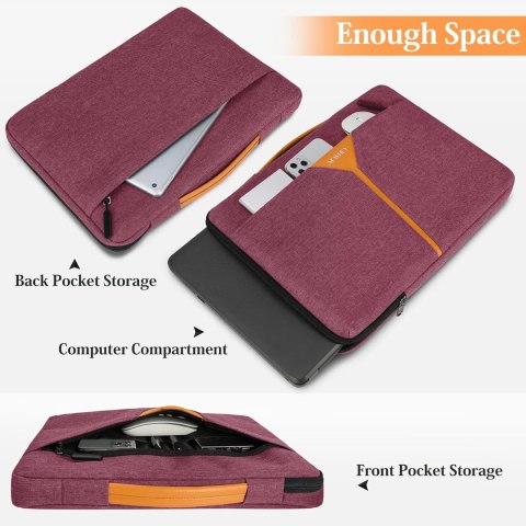 ETUI POKROWIEC NA LAPTOP TABLET NOTEBOOK CZERWONA DO 15,6" POJEMNA