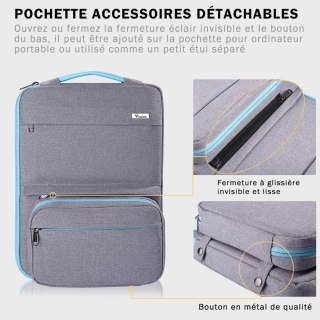 ETUI POKROWIEC NA LAPTOP TABLET NOTEBOOK SZARY DO 13,3" POJEMNA +TORBA