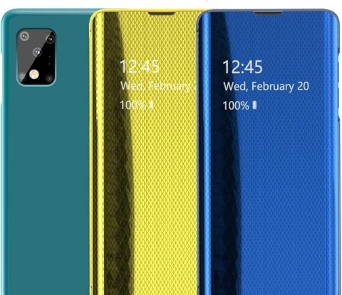 ETUI SAMSUNG GALAXY S20+ CASE LUSTRZANY ZIELONY POKROWIEC Z KLAPKĄ