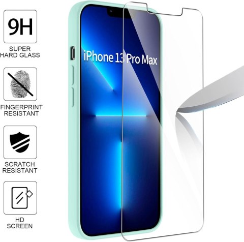 ETUI SILIKONOWE APPLE IPHONE 13 PRO MAX ZIELONY + 2x SZKŁO