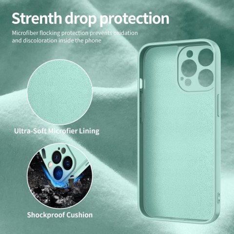 ETUI SILIKONOWE APPLE IPHONE 13 PRO MAX ZIELONY + 2x SZKŁO