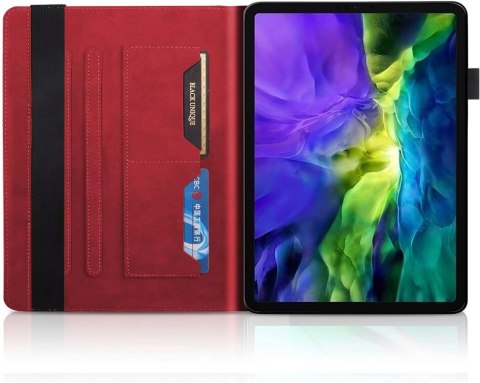 ETUI Z KLAPKĄ DO APPLE IPAD PRO 11 SKÓRA EKO CZERWONY CHRONIĄCY +RYSIK