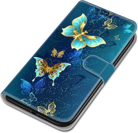 ETUI Z KLAPKĄ DO HONOR MAGIC4 LITE /X9 / X30 PORTFEL GRANATOWY EKO SKÓRA