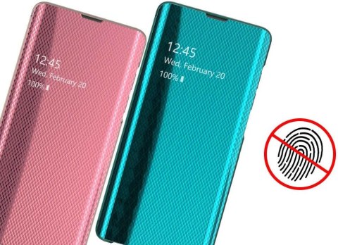 ETUI Z KLAPKĄ SAMSUNG GALAXY S20 CASE LUSTRZANE SREBRNE SM-G980F