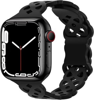 PASEK DO ZEGARKA APPLE WATCH 38/40/41 mm SE/9/8/7/6/5/4/3/2/1 CZARNY AŻUR