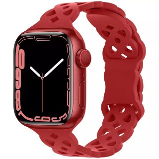 PASEK DO ZEGARKA APPLE WATCH 38/40/41 mm SE/9/8/7/6/5/4/3/2/1 CZERWONY AŻUR