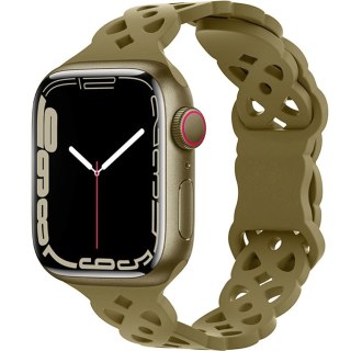 PASEK DO ZEGARKA APPLE WATCH 38/40/41 mm SE/9/8/7/6/5/4/3/2/1 OLIWKOWY AŻUR