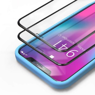 1x SZKŁO HARTOWANE DO APPLE IPHONE X/XS SOLIDNA OCHRONA +RAMKA DO MONTAŻU