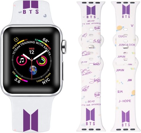 2x PASEK DO ZEGARKA APPLE WATCH 42/44/45 MM MIĘKKI SILIKON BIAŁY