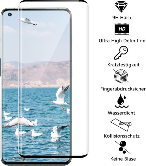 2x SZKŁO HARTOWANE 9H ONEPLUS 10 PRO 6.70" ZAOKRĄGLONE BOKI CZARNE RAMKI