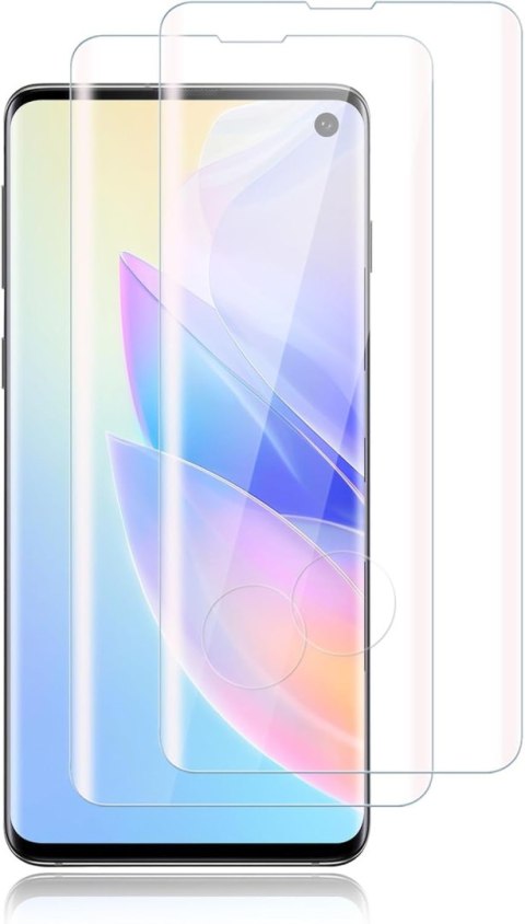 2x SZKŁO HARTOWANE DO SAMSUNG GALAXY S10+ MOCNE SOLIDNE ZAOKRĄGLONE BOKI