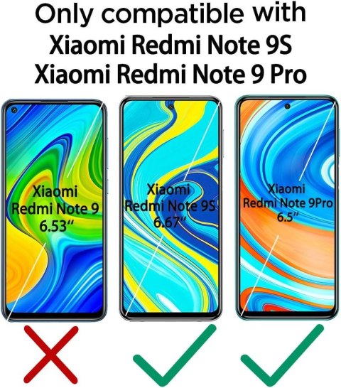 2X SZKŁO HARTOWANE XIAOMI REDMI NOTE 9S/9 PRO/9 PRO MAX 2X OSŁONA APARATU