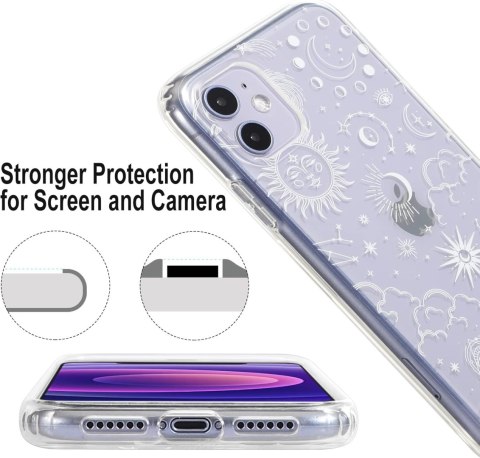 ETUI DO APPLE IPHONE 11 6.1" SOLIDNE SILIKONOWE BEZBARWNE PLECKI NIEBO