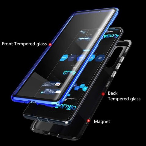 ETUI DO SAMSUNG GALAXY A72 JASNOTURKUSOWA RAMKA BEZBARWNE PLECKI BUMPER