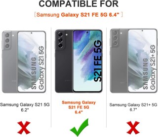 ETUI DO SAMSUNG GALAXY S21 FE 5G BEZBARWNE SILIKONOWE PLECKI +3x SZKŁO