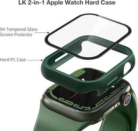 ETUI OCHRONNE NA ZEGAREK APPLE WATCH SERIES 7 41mm ZIELONE 2 SZTUKI SOLIDNE