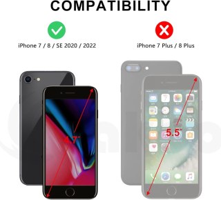 ETUI POKROWIEC APPLE IPHONE SE 2022/2020/8/7 NIEBIESKI ZAMYKANY Z KLAPKĄ