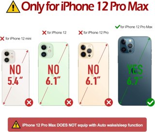 ETUI POKROWIEC DO APPLE IPHONE 12 PRO MAX EKOSKÓRA CZARNY ZAMYKANY Z KLAPKĄ