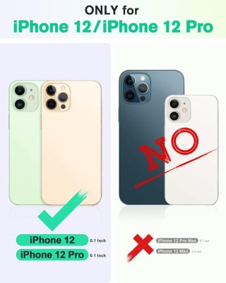 ETUI POKROWIEC DO APPLE IPHONE 12/12 PRO 6.1" CZARNY BRĄZ ZAMYKANY Z KLAPKĄ